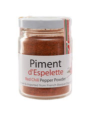 Piment d'Espelette-Red Chili Pepper Powder| 1.41Oz Jar| Gorria Variety, Chili Seasoning-Spice| AOC Classified , Non-GMO, From France| For Chili Con Carne, Chipotle, Mexican/ Thai/ Indian Food & More