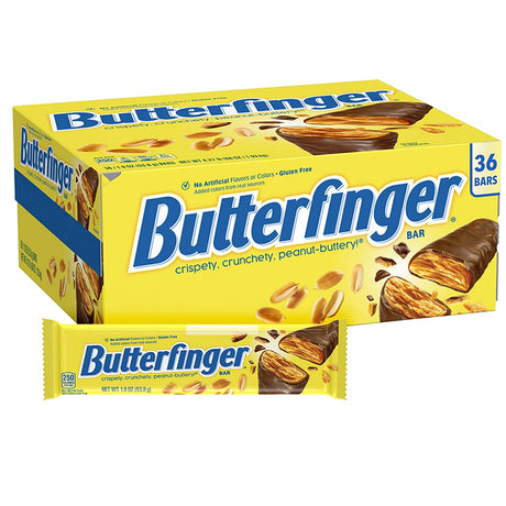 Butterfinger Chocolate-y Halloween Candy Bars, 1.9 Ounce Individually Wrapped Bars for Trick or Treat Bags (Pack of 36)