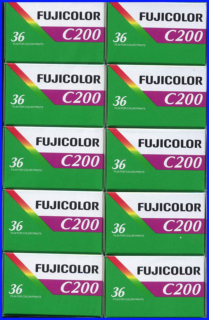 10 Rolls Fujifilm Fujicolor C200 200 ISO 36 exp 35mm Color Negative Film