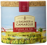 Le Saunier De Camargue Fleur De Sel Sea Salt, 4.4-Ounce Canisters (Pack of 3)