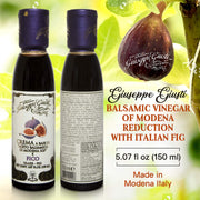 Giuseppe Giusti Italian Fig Balsamic Glaze Vinegar Reduction of Modena IGP 5.07 fl oz (150ml)