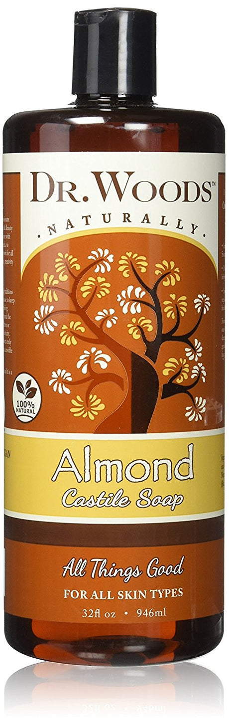 Dr. Woods Pure Almond Liquid Castile Soap, 32 Ounce