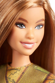 â€‹Barbie Photojournalist Doll, Brunette with Lion Cub, Camera and Magazine Cover, Inspired by National Geographic