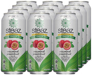 Steaz Organic Green Tea Unsweetened Passion Fruit 16 Oz - Case of 12
