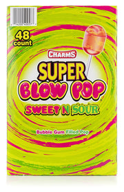 Charms Super Blow Pops - Sweet & Sour 48 ct
