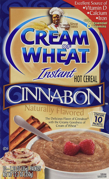 Cream of Wheat CINNABON Instant Hot Cereal 3.7 oz (3 Boxes - 9