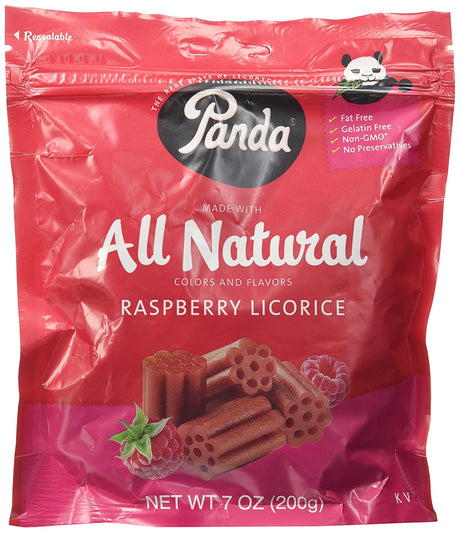 Panda Licorice, All Natural Raspberry Licorice, 7 oz (200 g)