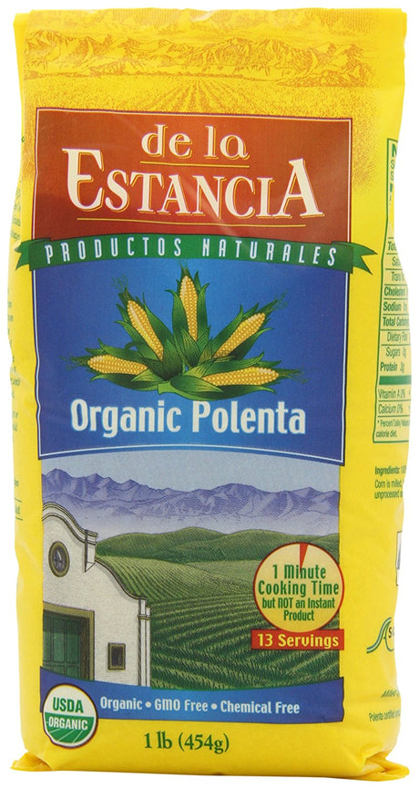 De la Estancia Organic Polenta, 1-Pound Bags (Pack of 6)
