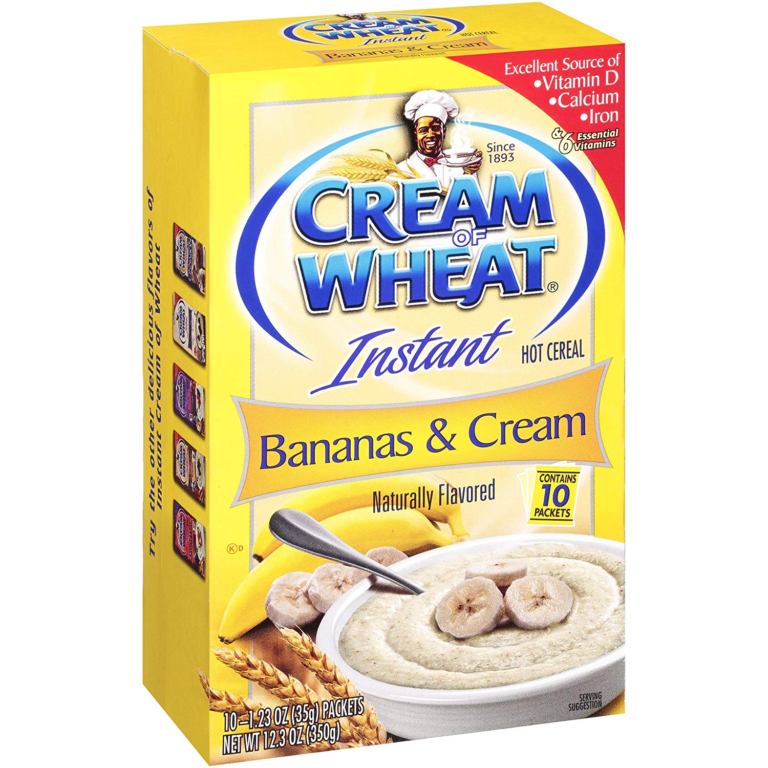 Cream of Wheat, Instant Hot Cereal, Variety Pack, Box of 10 Packets