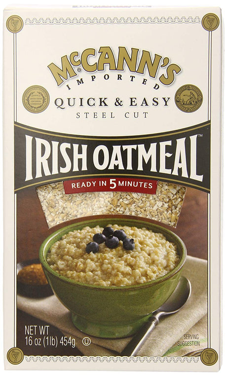 McCANN'S Steel Cut Irish Oatmeal, Quick & Easy, 16-Ounce Boxes (Pack of 6)
