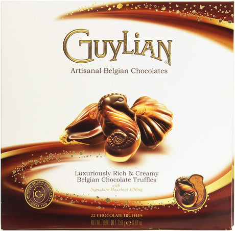 Guylian Belgium Chocolates 22 Piece Artisinal Seashell Truffles, Hazelnut Filling, 8.8 Ounce