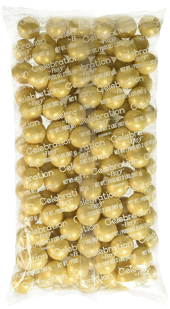 Sweetworks Shimmer Gold Gumballs, 2.0 Pound