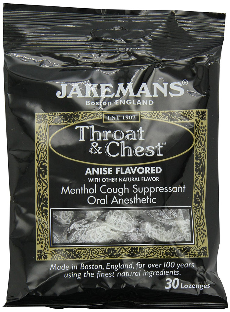 Jakemans Anise Throat & Chest  30 count Lozenge Bag