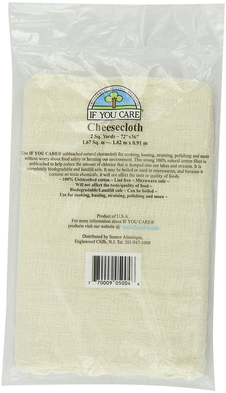 If You Care 72x36-Inch Cheesecloth, Unbleached,  2 Square Yards, 1 Count