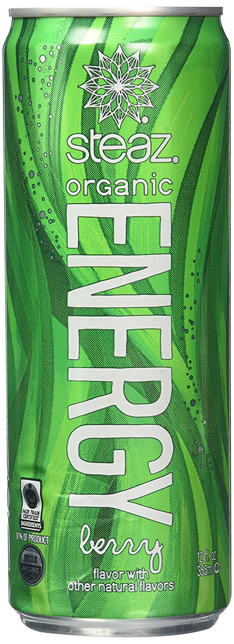 Steaz Organic Energy Berry 12 Oz - Case of 12