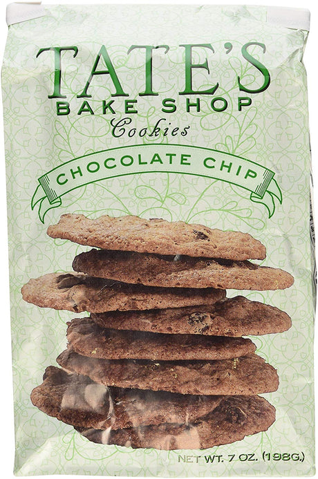 Tate's Bake Shop Chocolate Chip Cookies, 7oz Bag, Pack of 3