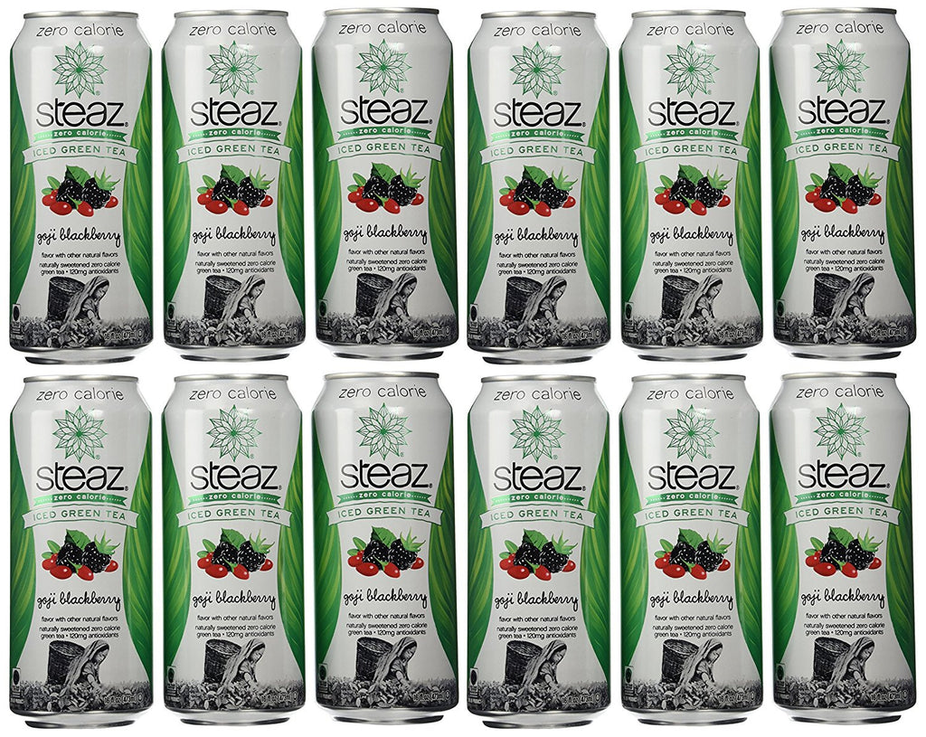 Steaz Zero Calorie Berry Energy Drink  12-Ounce Cans (Pack of 24)